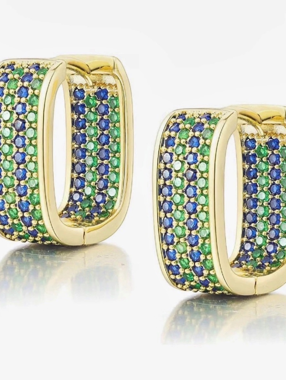 NEW 18K Gold Plated Small Huggie Hoop Earrings
Multicolor CZ Rhinestone
